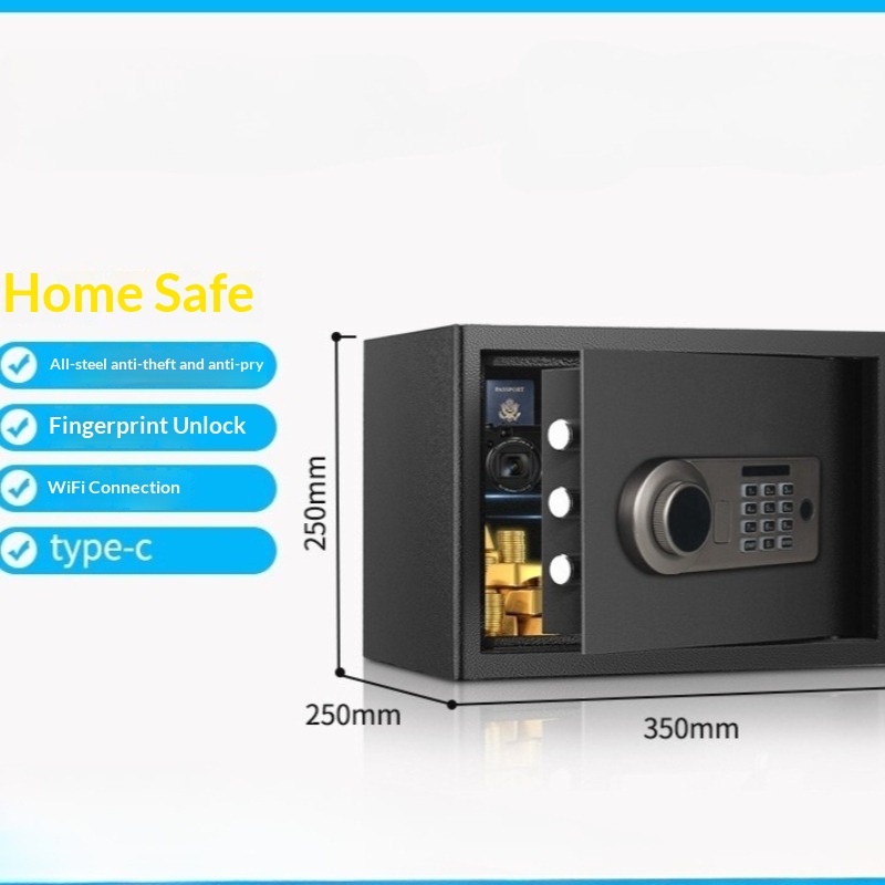 Home Security Safe - 電子パスワード金庫 25cm ミニホーム隠し壁キャビネット金庫 デジタルセキュリティボックス 金庫隠し場所 隠蔽型