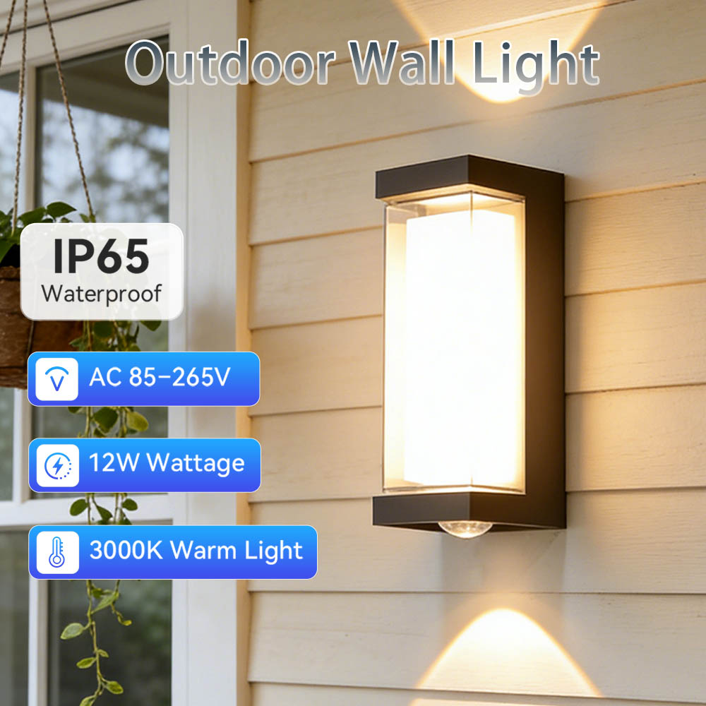 Home Security Yard Sign - 屋外ウォールライト家庭用防水壁ランプ AC85-265V ポーチライト屋外壁照明庭裏庭出入り口装飾用