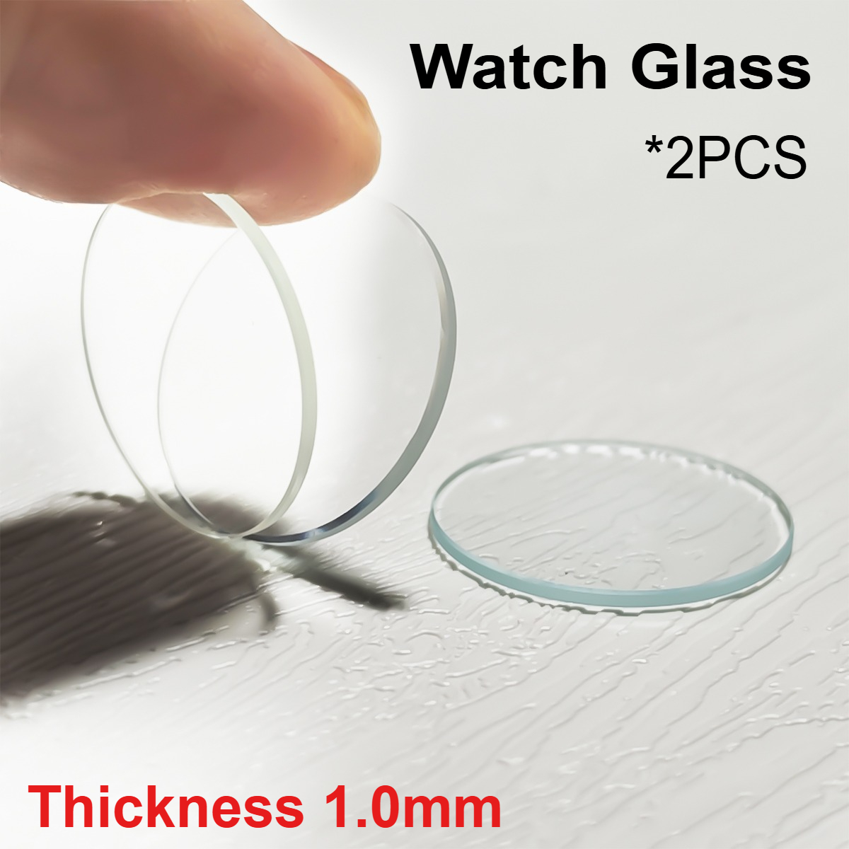 Glass Break Detector - 2 個 15 - 45 ミリメートルフラットラウンド時計クリスタルガラスミネラル透明スマートウォッチ交換用ガラス修理ツール