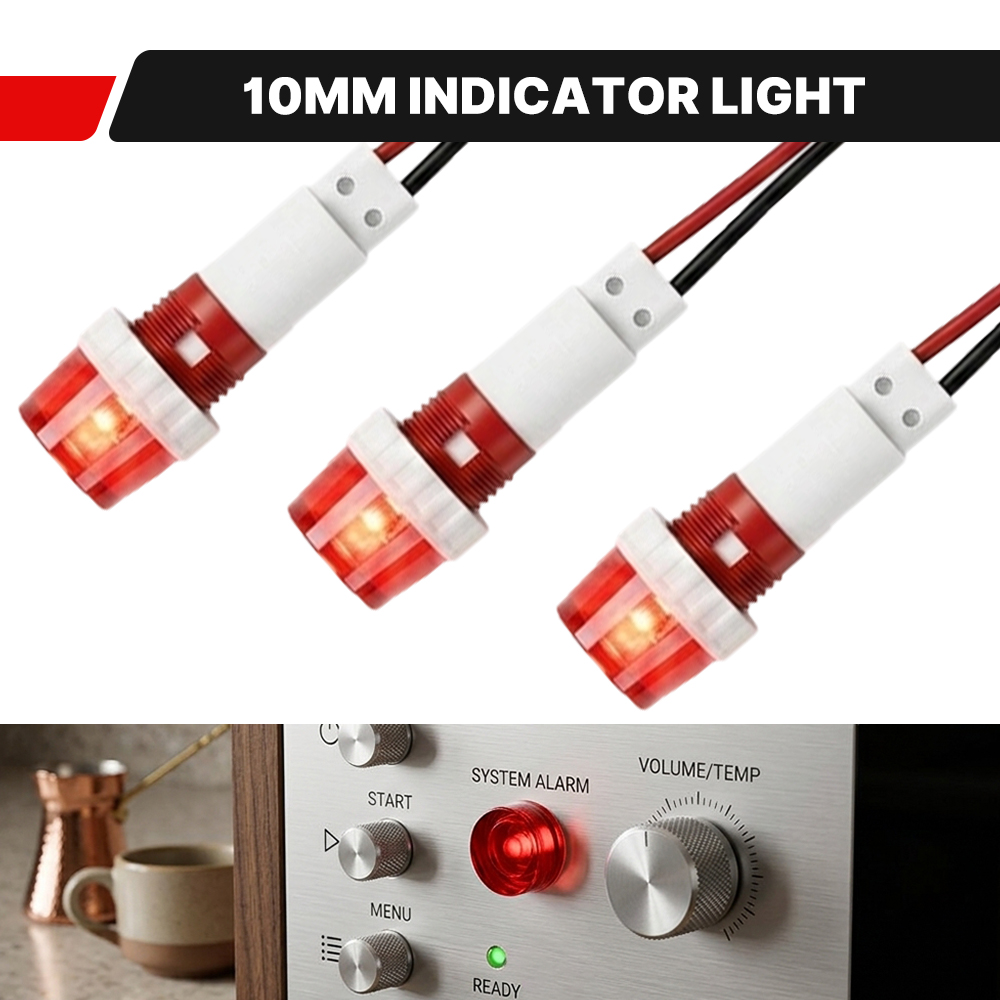 Home Security Companies Near Me - FILN 3個入り 10mmネジ式LEDインジケーターライト 12V 24V 110V