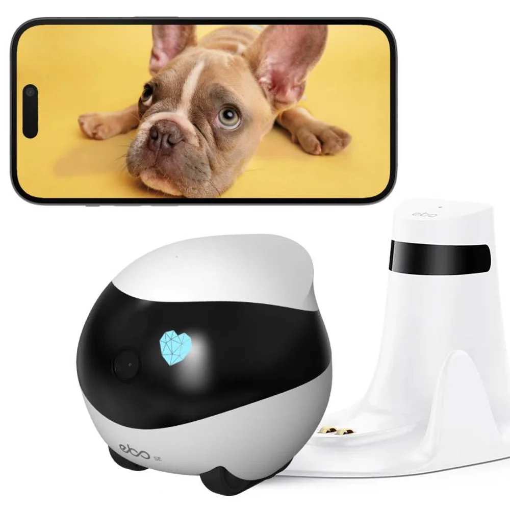 Home Security Robot Dog - SE カメラロボット犬猫赤ちゃん 1080P ホームセキュリティペットカメラスタートライトナイトビジョンワイヤレスリモコン