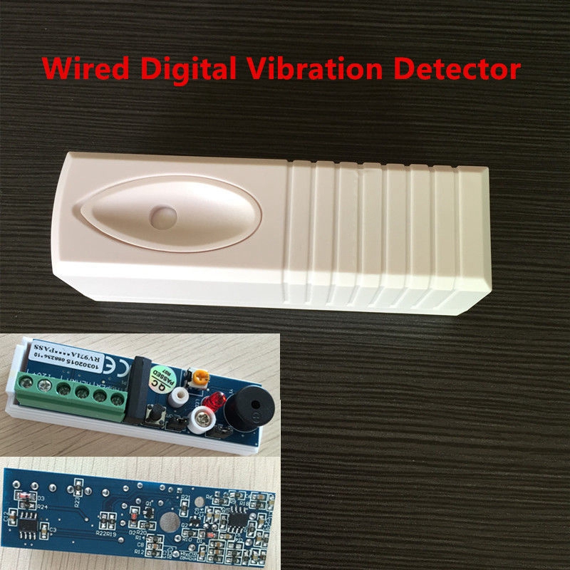 Home Security System - 1 個セキュリティアラームインテリジェントデジタル有線振動検出器アラーム衝撃センサー検出器盗難家庭用警報システム