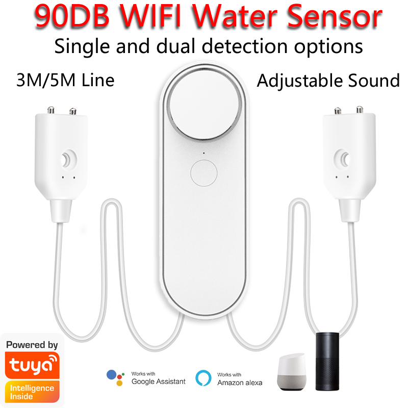 Home Security Safe - 3 メートル/5 メートル WiFi 漏水検知器 90DB