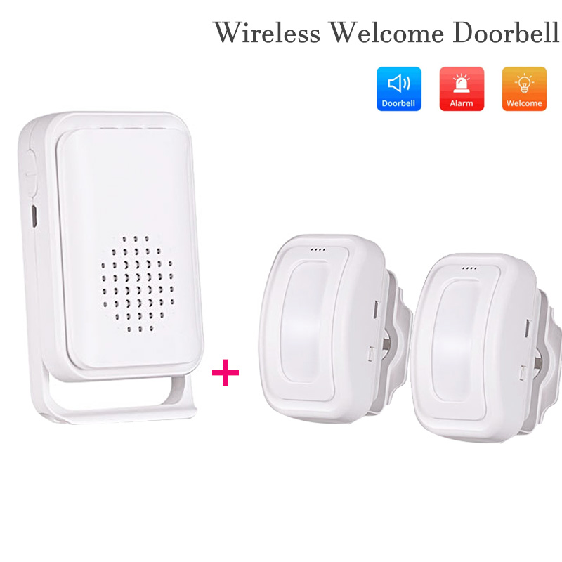 Home Security System - ワイヤレスウェルカムドアベル,赤外線センサー,誘導アラーム,ドアベル,エントリー,ホームシステム,店舗,ホテル