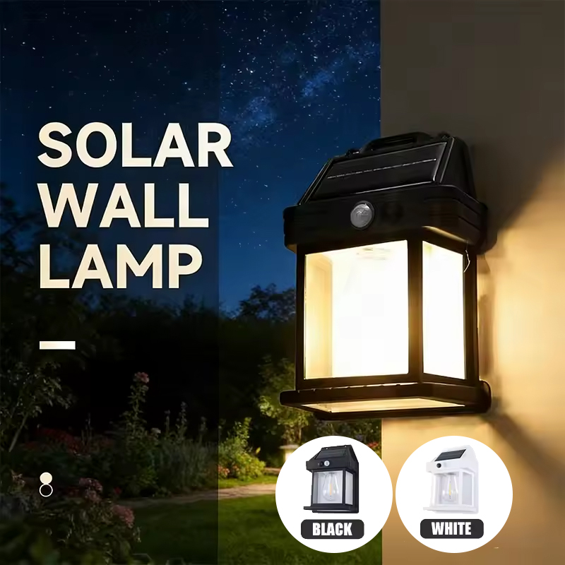 Home Security Yard Sign - 屋外ソーラーウォールランプ IP65 防水モーションセンサー LED 安全ナイトライト パティオ、中庭、ポーチ、納屋、ガレージ用