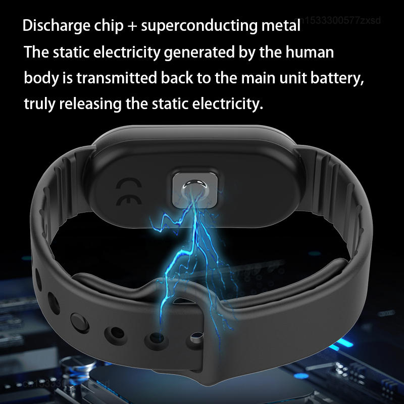   冬用静電気防止シリコンブレスレット人体静電気除去装置安全 - Home Security Safe のレビューと価格