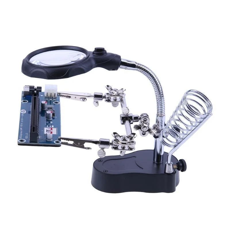 デスクトップ拡大鏡溶接拡大鏡,LEDホルダー,溶接修理ツール - Glass Break Detector のレビューと価格