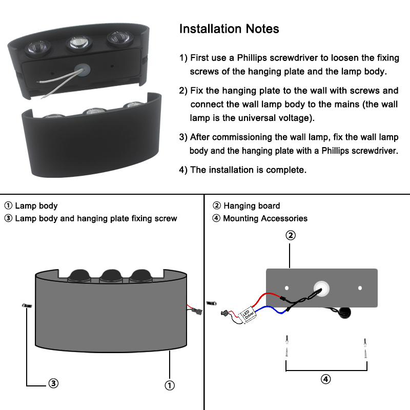 2W 4W 6W 8W 10W 12W LEDウォールライト - Home Security Yard Sign のレビューと価格