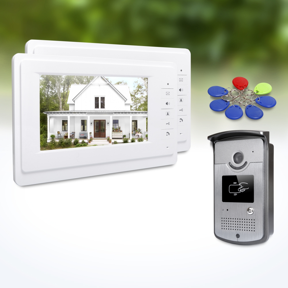 1台の屋外カメラ、2台の屋内モニター、7インチビデオドアホン - Home Security And Camera System のレビューと価格
