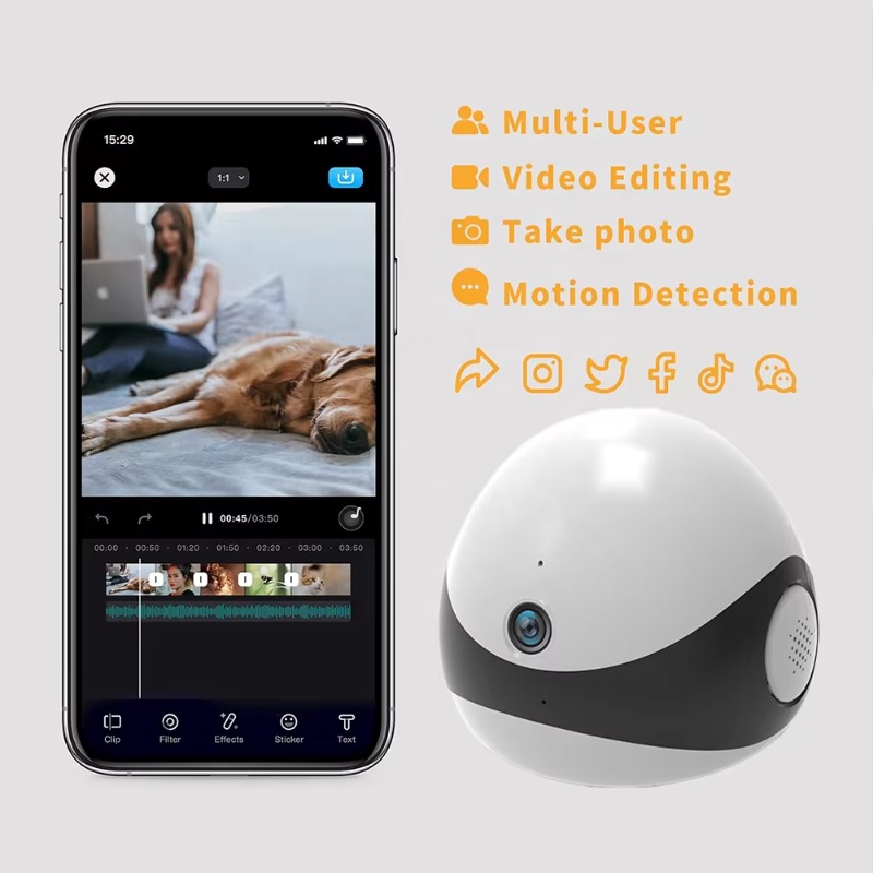 ワイヤレス2K HDモバイルペットコンパニオンロボットカメラ - Home Security Robot Dog のレビューと価格