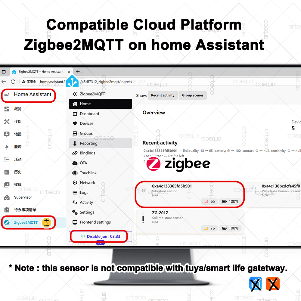 ZigBee スマート振動センサー リアルタイム振動モニター - Home Security And Monitoring のレビューと価格