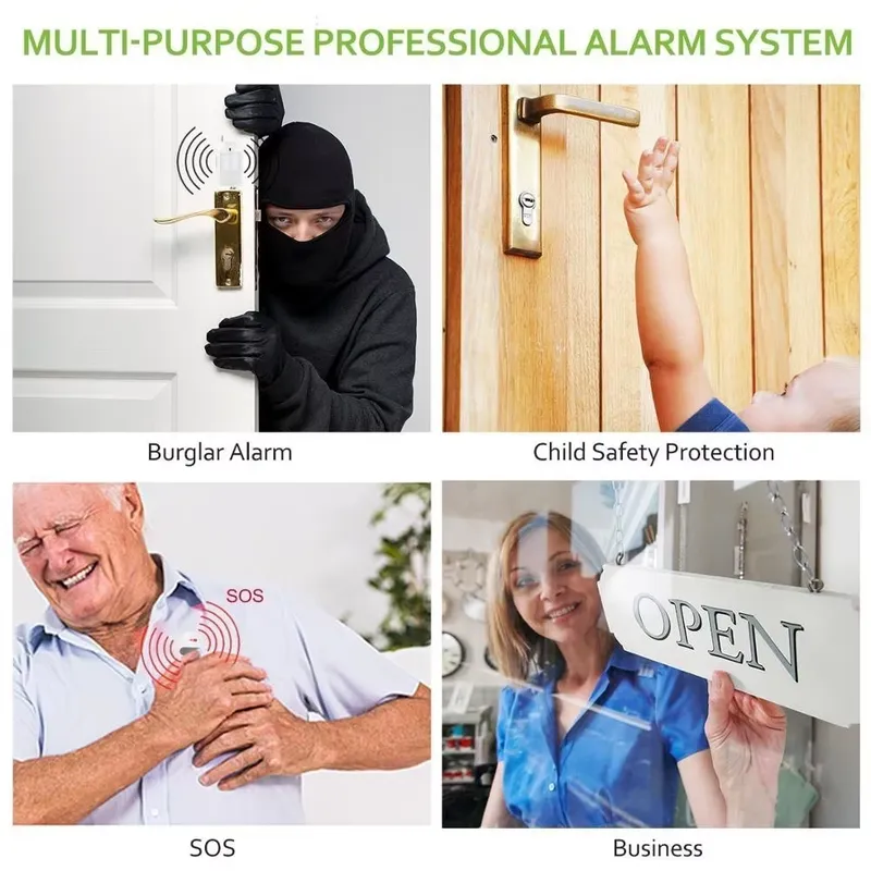 住宅盗難警報キット自動ダイヤル 120dB サイレンリモコン - Home Security Usa のレビューと価格