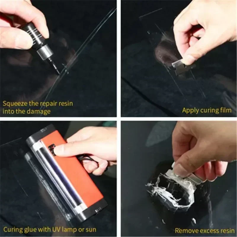 自動車用窓ガラス修理ツール1セット 車のフロントガラス/ウィ - Glass Break Detector のレビューと価格