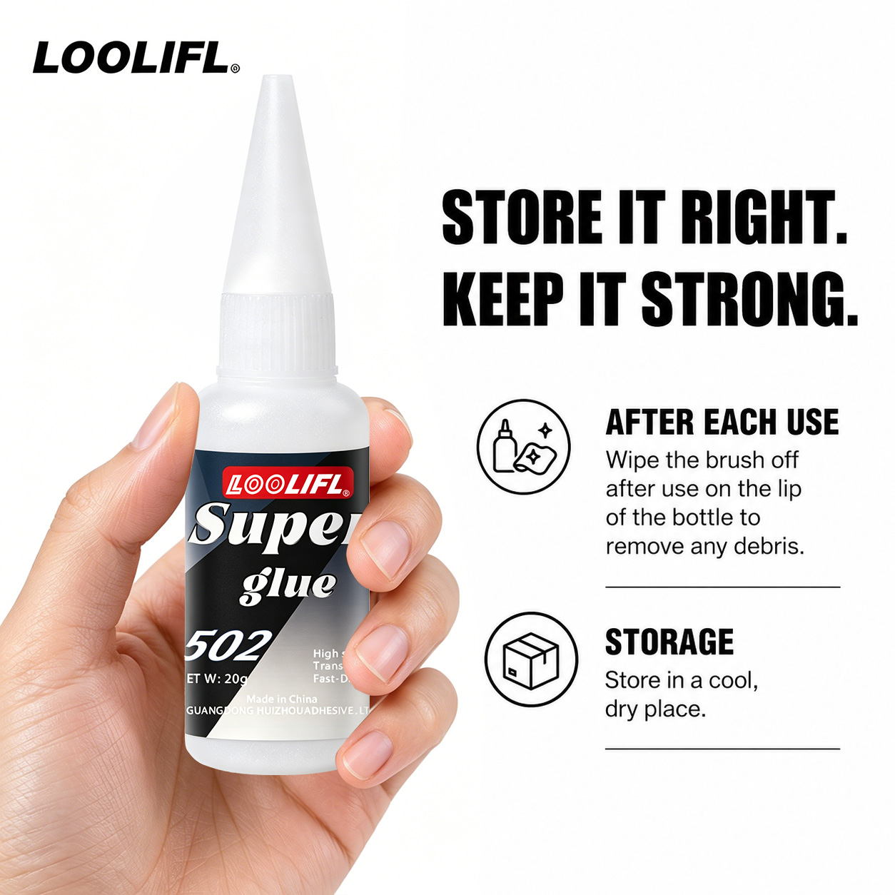 Loolifl-502-20Ml インスタント透明シアノアク - Glass Break Detector のレビューと価格