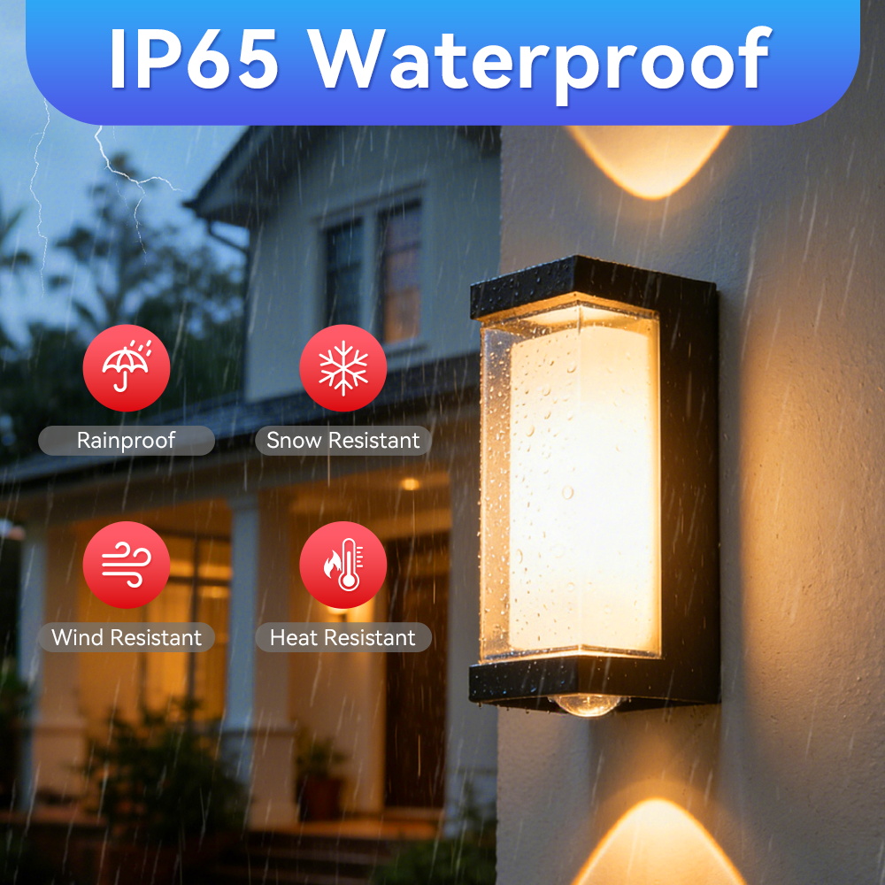 屋外ウォールライト家庭用防水壁ランプ AC85-265V ポ - Home Security Yard Sign のレビューと価格