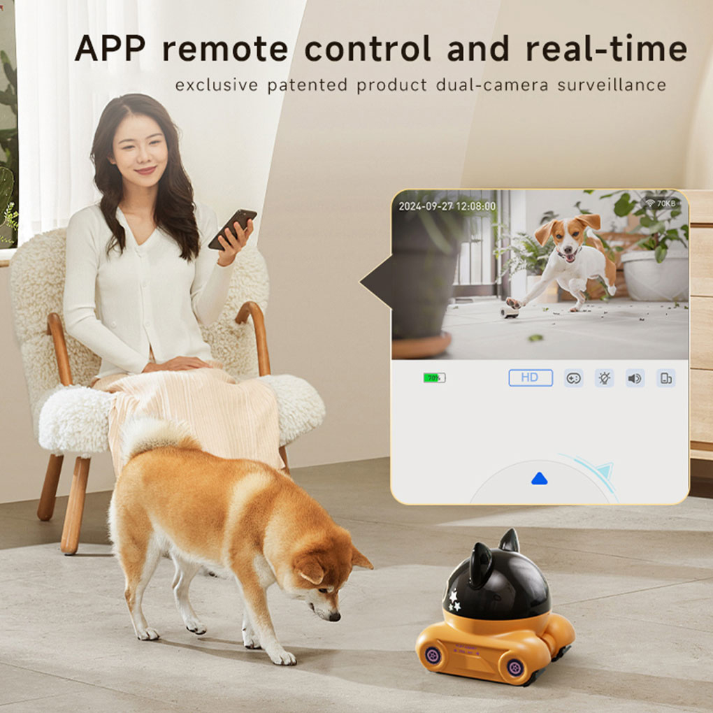 300万画素HDレンズ搭載ロボットカメラ、アプリ遠隔操作ロボ - Home Security Robot Dog のレビューと価格