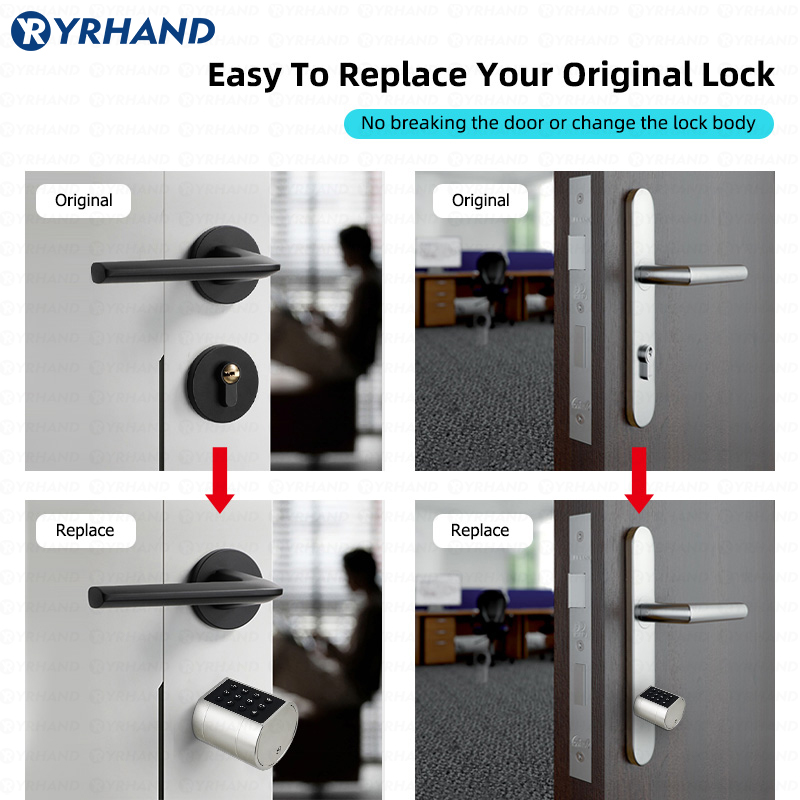 スマートユーロ円筒ドアロック ttlock アプリキーレスセ - Home Security Locks のレビューと価格