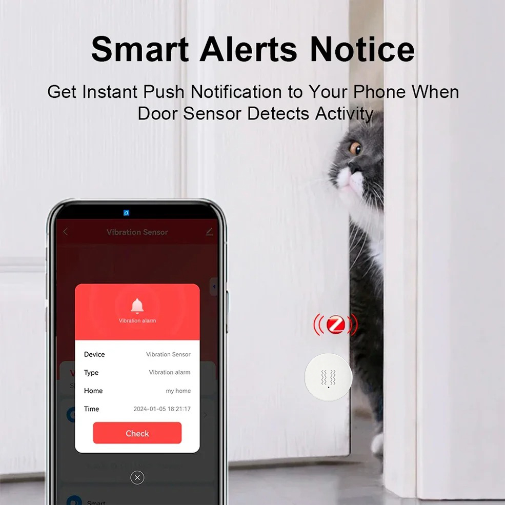 Tuya ZigBee スマート振動＆傾斜センサー ホームセ - Home Security System のレビューと価格