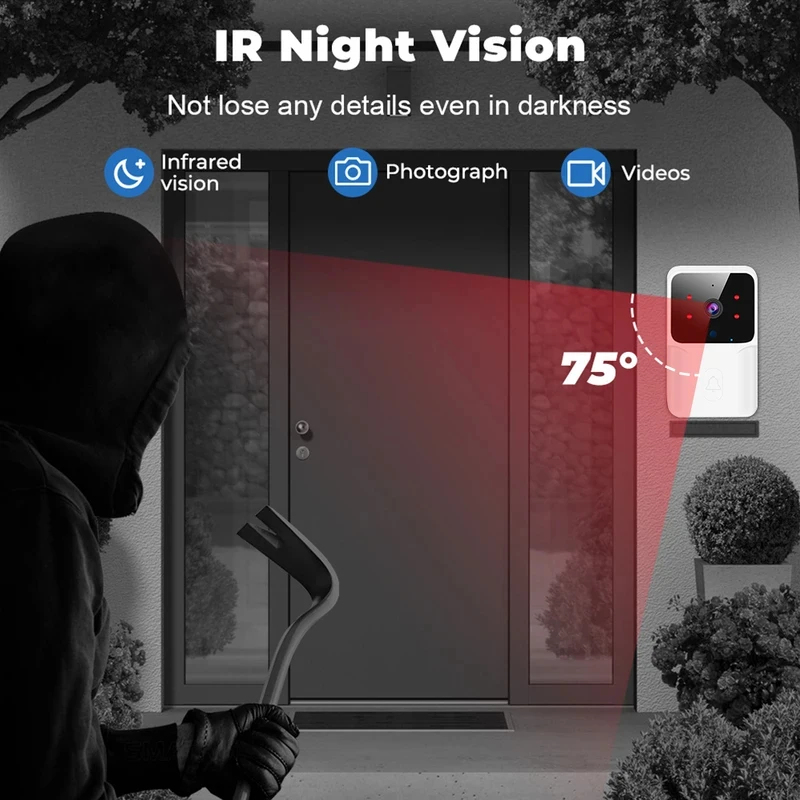 スマートホーム WiFi ビデオドアベル ワイヤレス電話 双 - Home Security And Camera System のレビューと価格