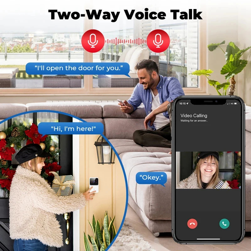スマートホーム WiFi ビデオドアベル ワイヤレス電話 双 - Home Security And Camera System のレビューと価格