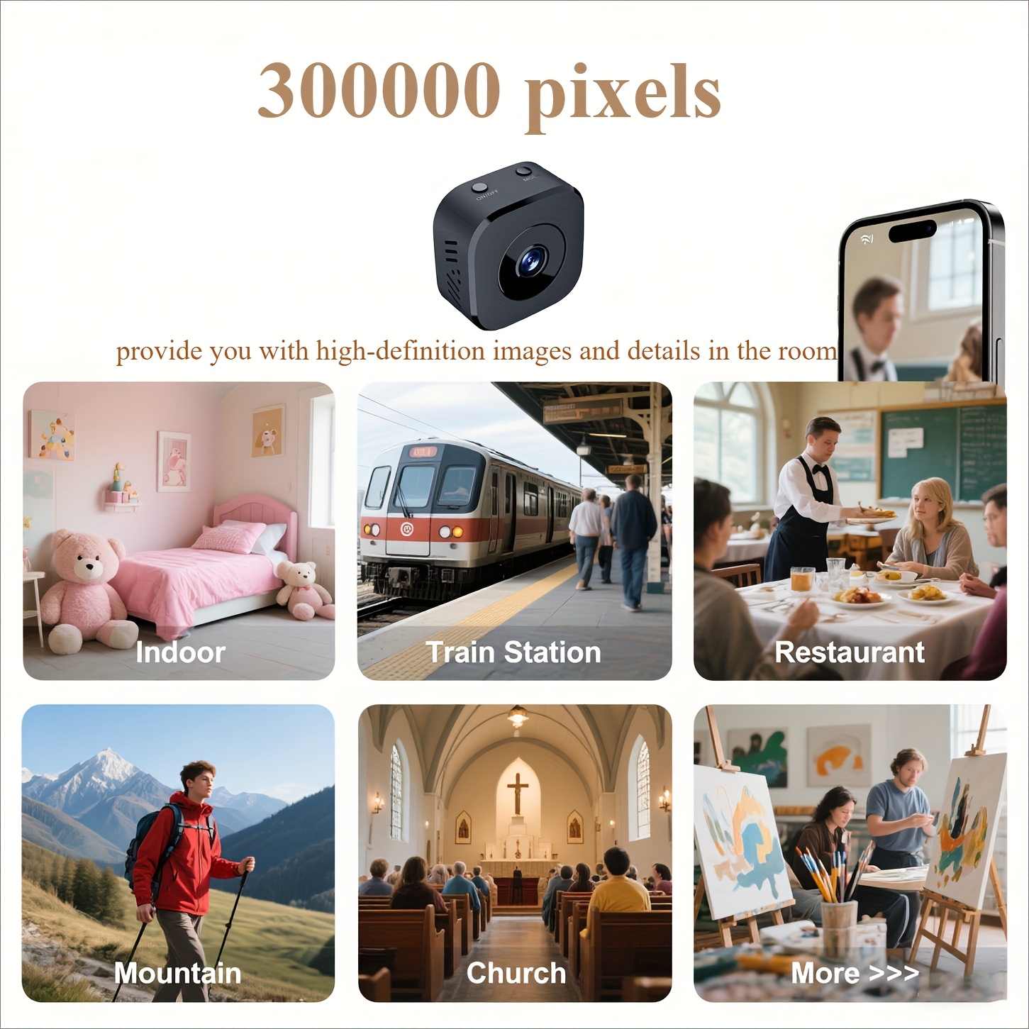 1080P HD ミニ WiFi カメラ屋内安全セキュリティ - Home Security And Monitoring のレビューと価格