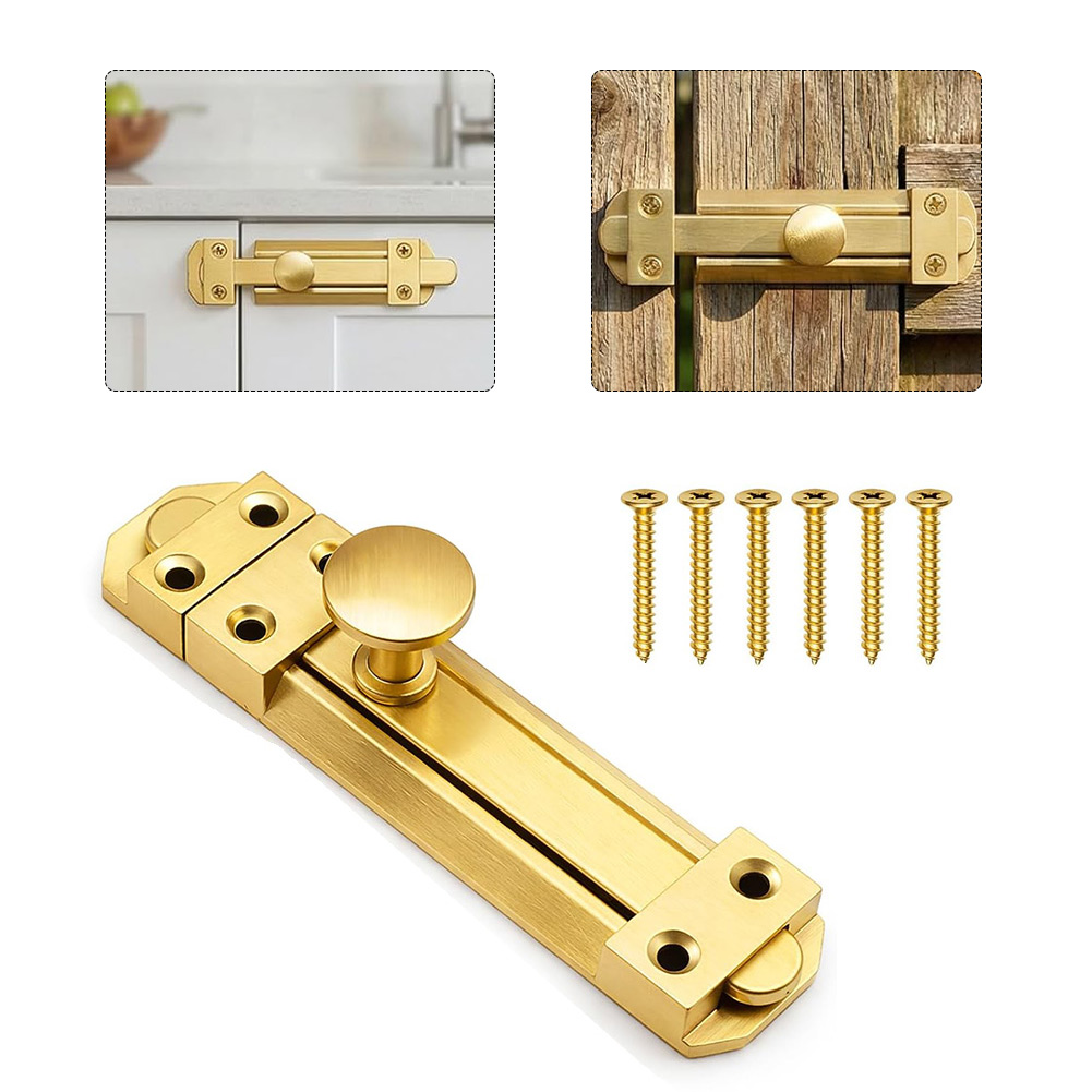 5 インチソリッドブラス引き戸ロックデューティーセキュリティ - Home Security For Doors のレビューと価格