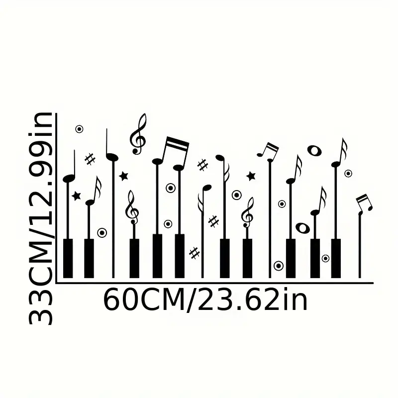 クリエイティブなウォールステッカー,音楽ノート,ピアノ柄,寝 - Home Security Yard Sign のレビューと価格