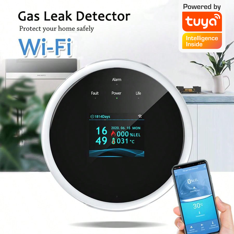 2.4G WiFi ガス警報センサー可燃性ガス検知器は Tu - Home Security System のレビューと価格