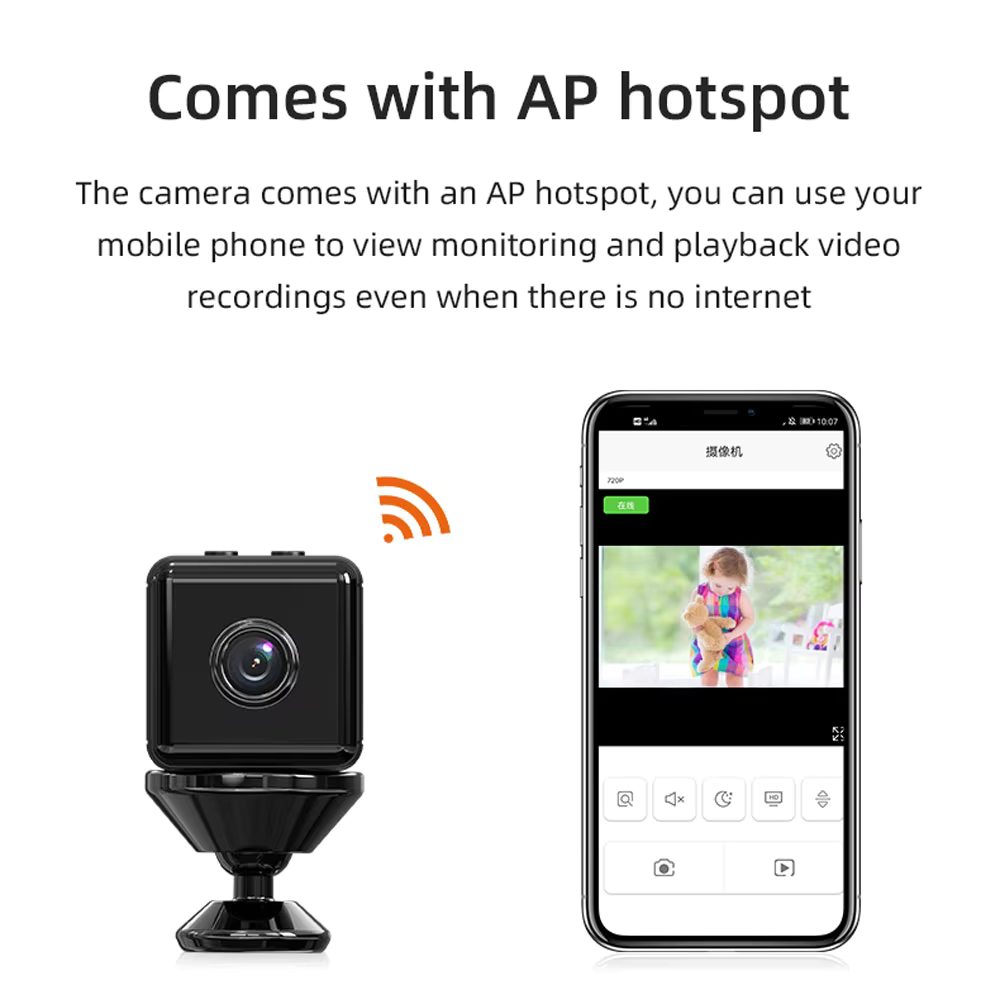 X6D小型スクエアHDカメラ2.4Ghz Wifiホームセキ - Home Security And Camera System のレビューと価格