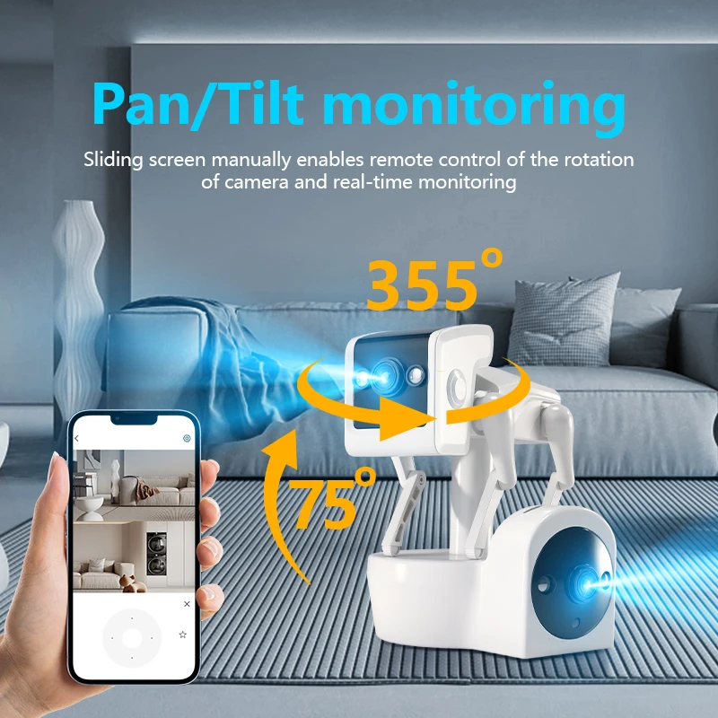 1080P 5Gデュアルレンズロボット犬カメラ 4MP Yo - Home Security Robot Dog のレビューと価格