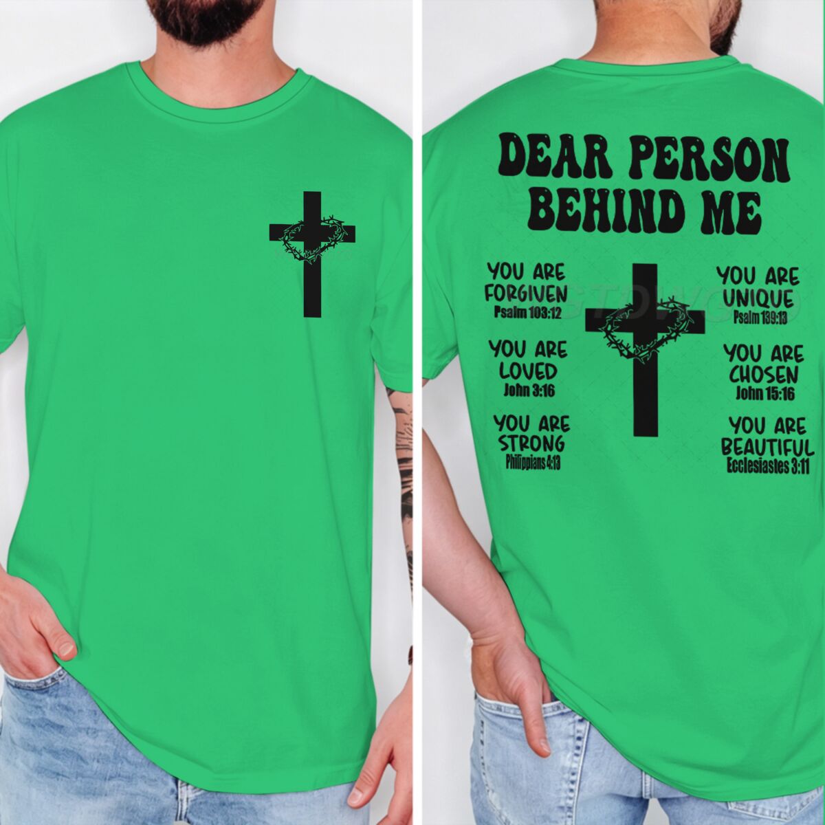 キリスト教聖書の節が入ったTシャツ「Dear Person  - Home Security Companies Near Me のレビューと価格
