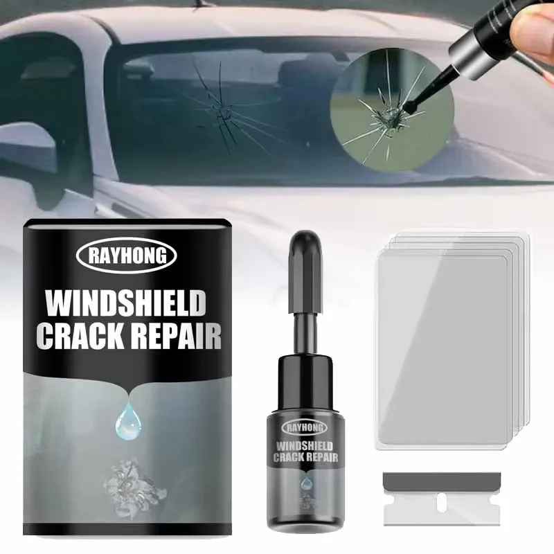 フロントガラスのひび割れ修復液,車の窓の修理,樹脂硬化ガラス - Glass Break Detector のレビューと価格
