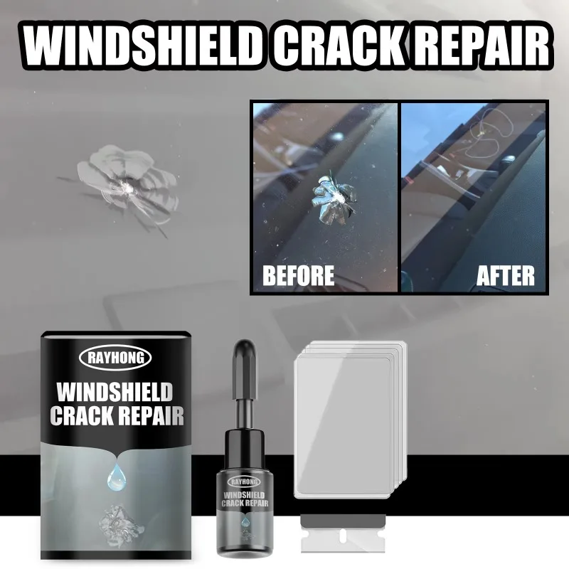 フロントガラスのひび割れ修復液,車の窓の修理,樹脂硬化ガラス - Glass Break Detector のレビューと価格