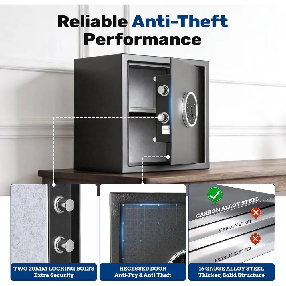 1.5 オートオープン生体認証セーフティボックス、タッチスク - Home Security Safe のレビューと価格