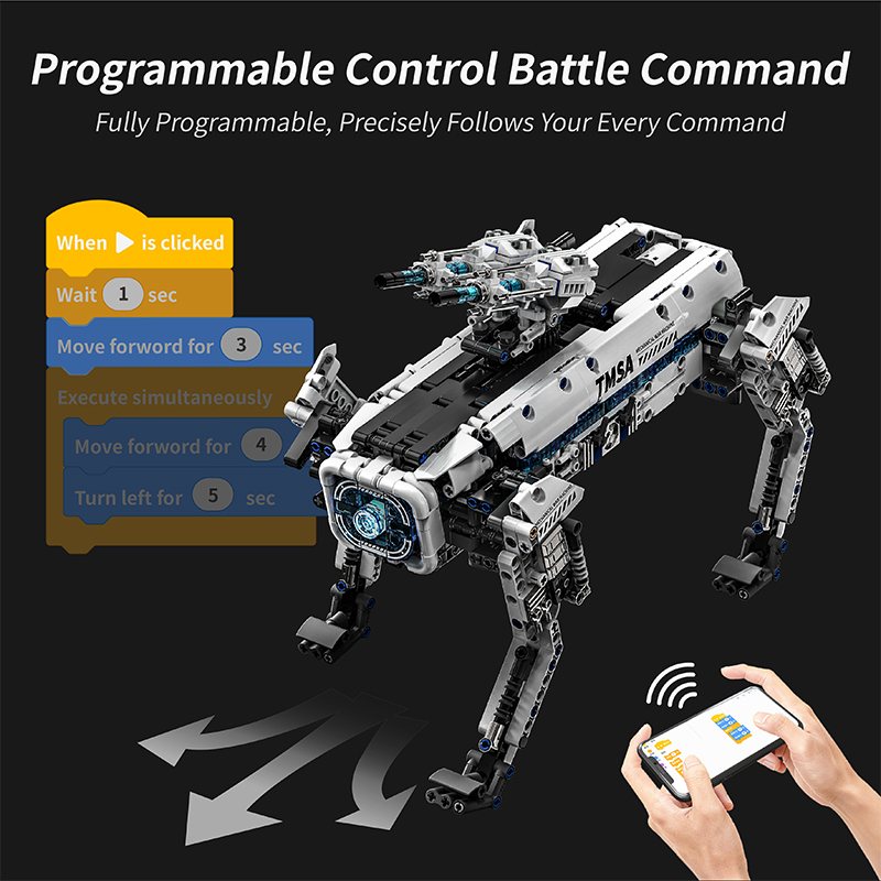 テクニカル STEM プログラミングロボット戦争犬ビルディン - Home Security Robot Dog のレビューと価格